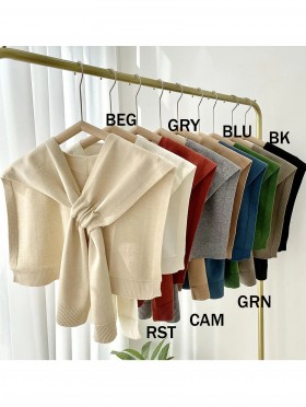 Solid Color Shoulder Wrap Scarf/Cape